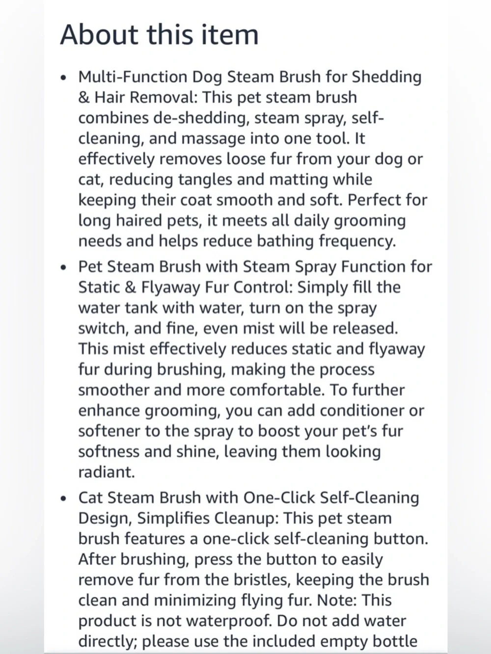 Pet Hair Removal Device pet spray